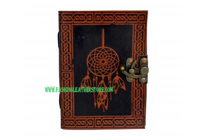 Beautiful Leather Dairy Celtic Handmade Leather Journal Dream Catcher Leather Embossed Journal Dairy 